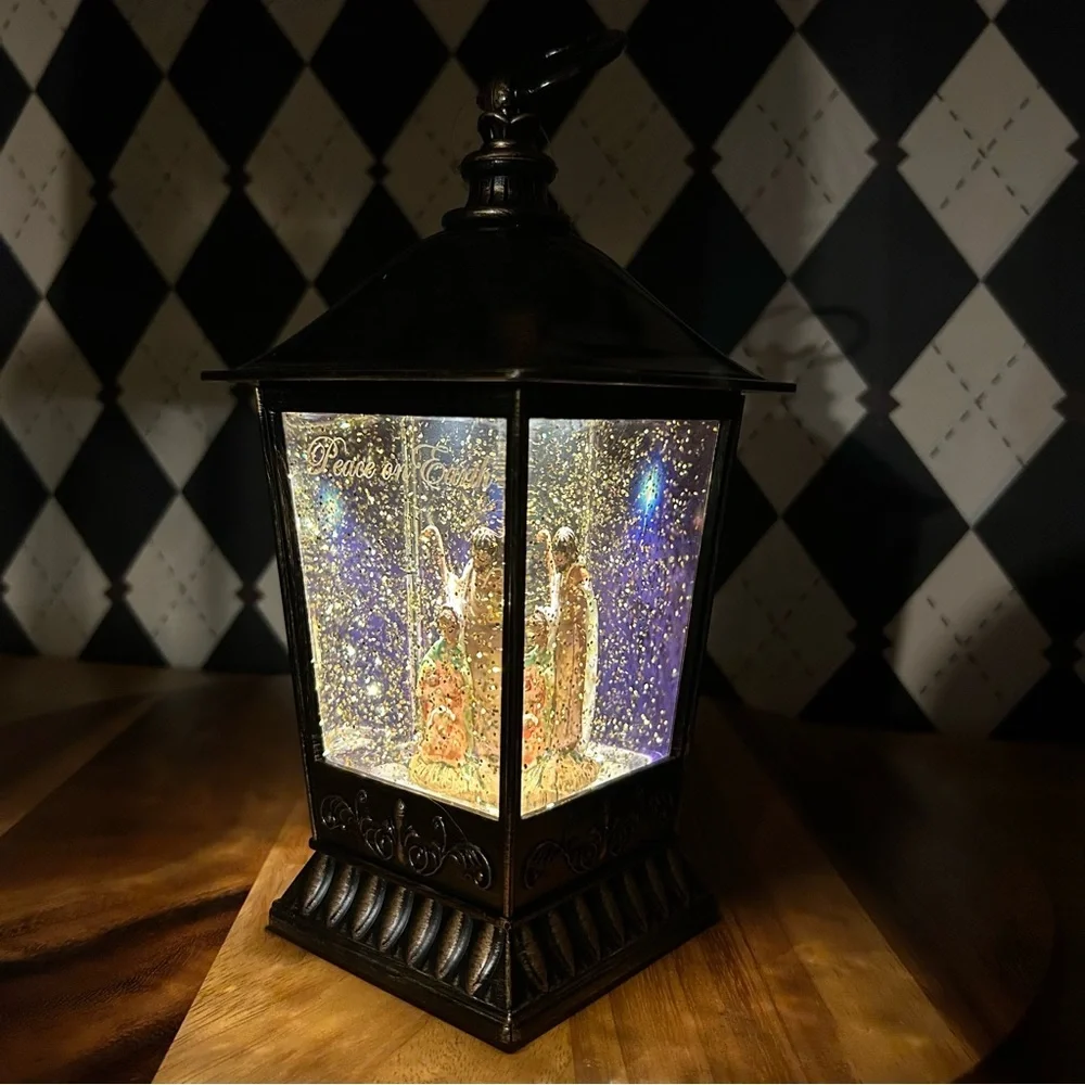 Battery Powered Nativity Lantern 9.5” Holy Family Lighted Decor Fontanini - Picture 3 of 10